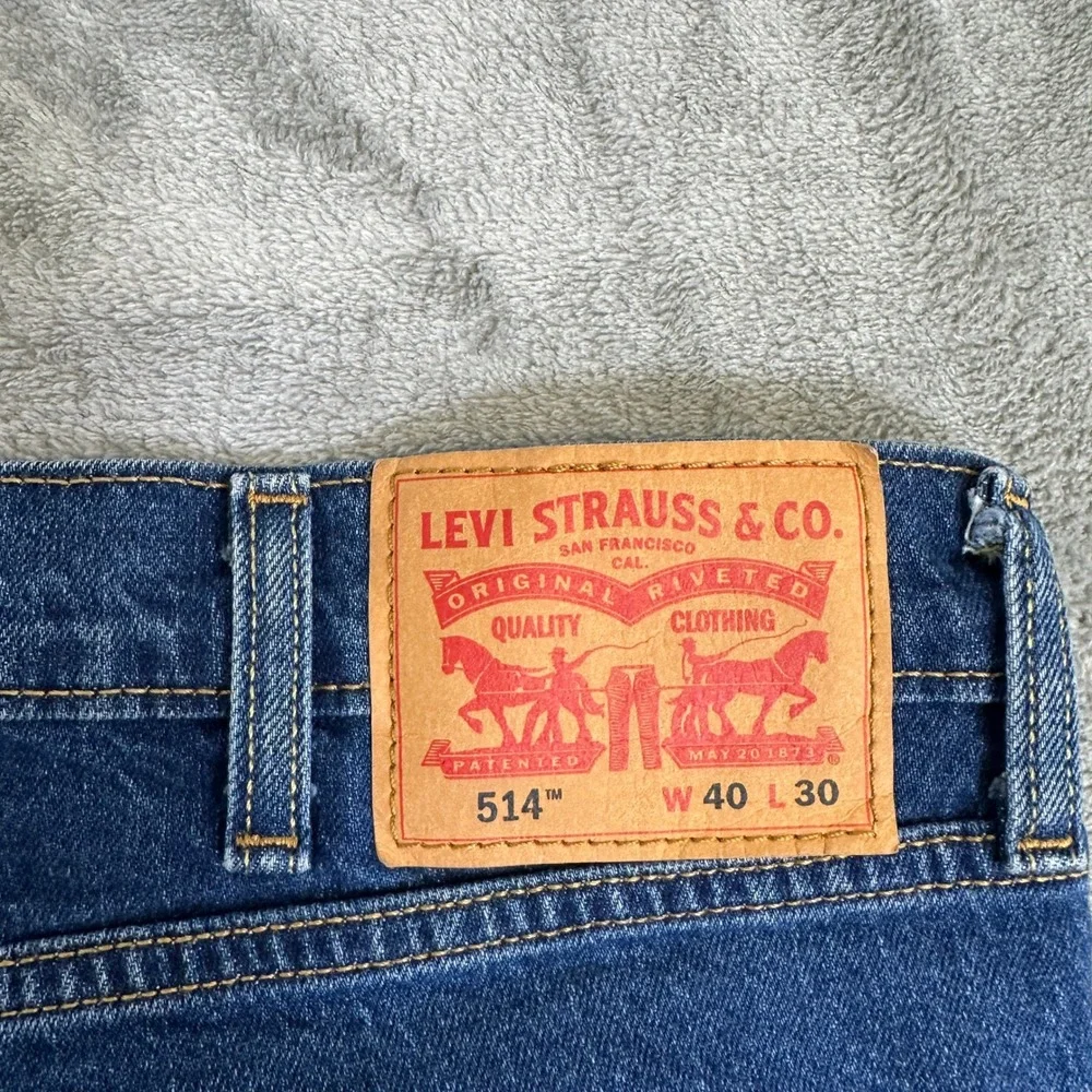 Levis 514 Straight Fit Mens Blue Denim Jeans W40 L30 00514-1744
